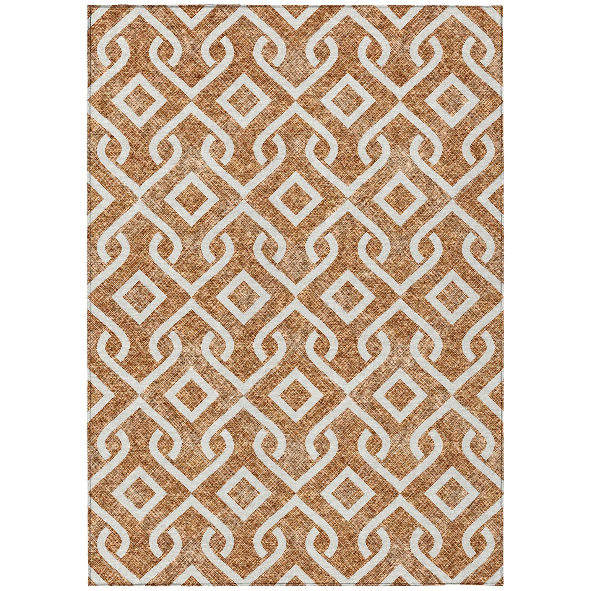 Addison Rugs Offset Stripes Paprika Washable Indoor-Outdoor Rug