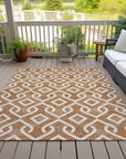 Addison Rugs Offset Stripes Paprika Washable Indoor-Outdoor Rug