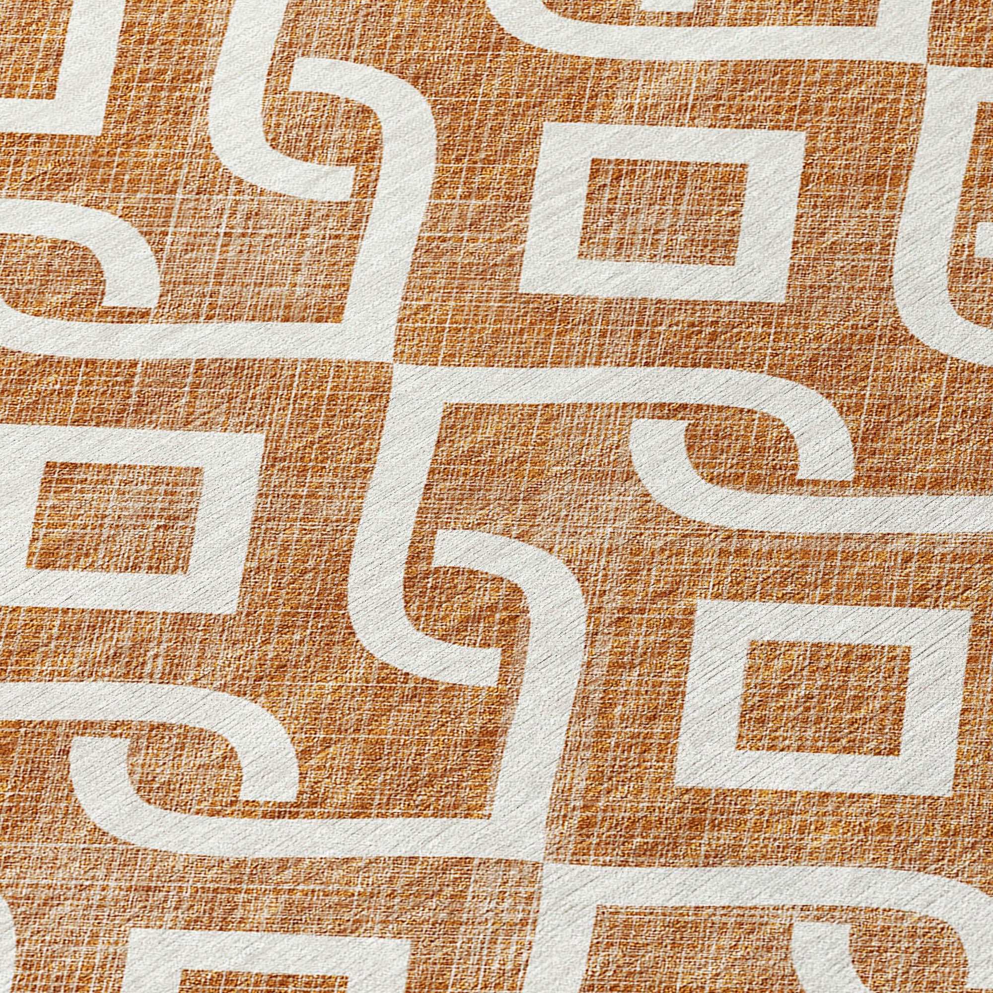 Addison Rugs Offset Stripes Paprika Washable Indoor-Outdoor Rug