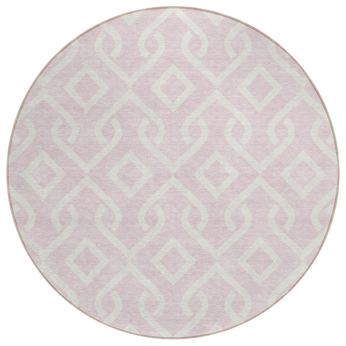 Addison Rugs Offset Stripes Pink Washable Indoor-Outdoor Rug