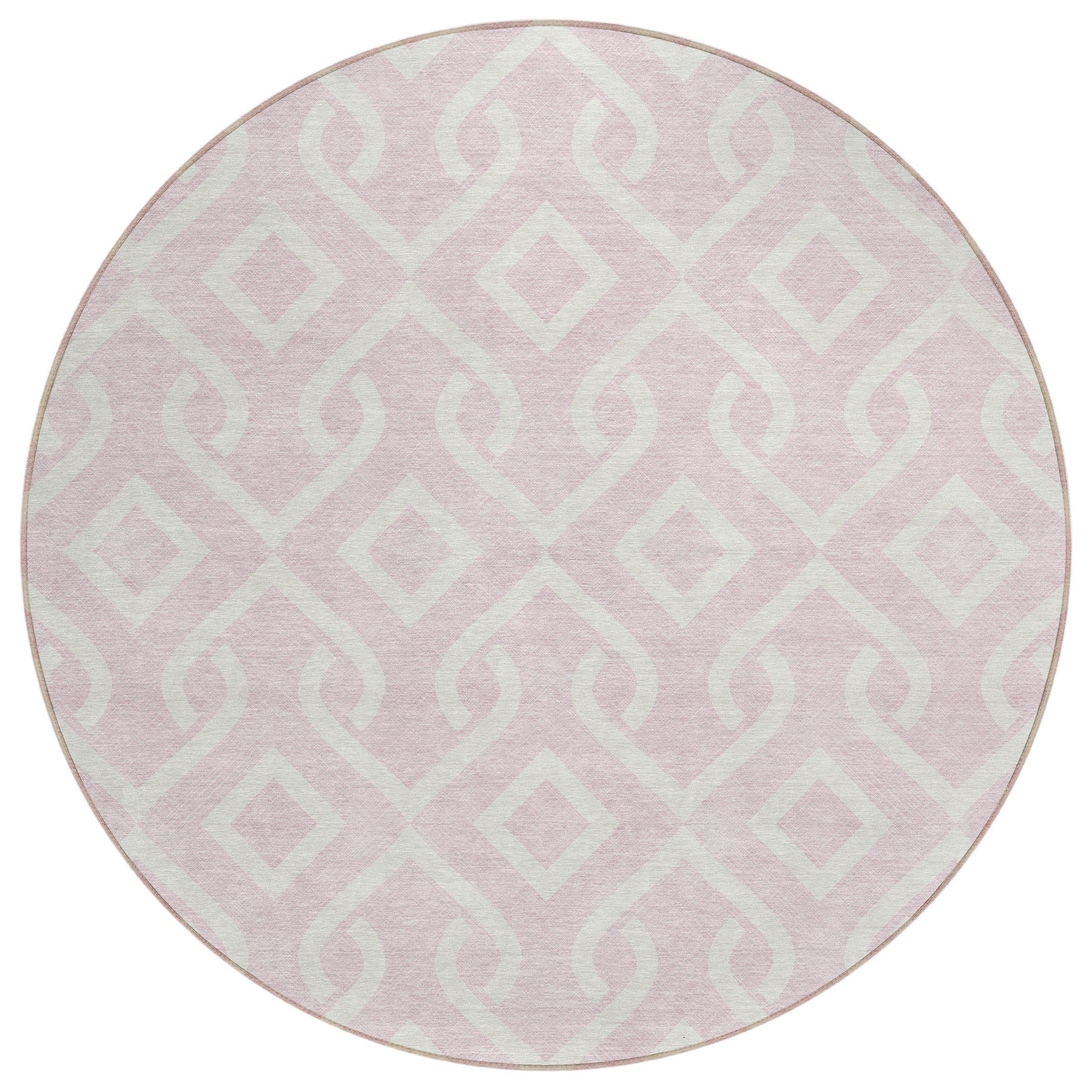 Addison Rugs Offset Stripes Pink Washable Indoor-Outdoor Rug
