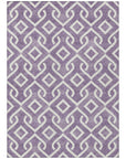 Addison Rugs Offset Stripes Purple Washable Indoor-Outdoor Rug