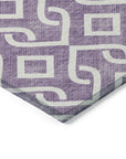 Addison Rugs Offset Stripes Purple Washable Indoor-Outdoor Rug