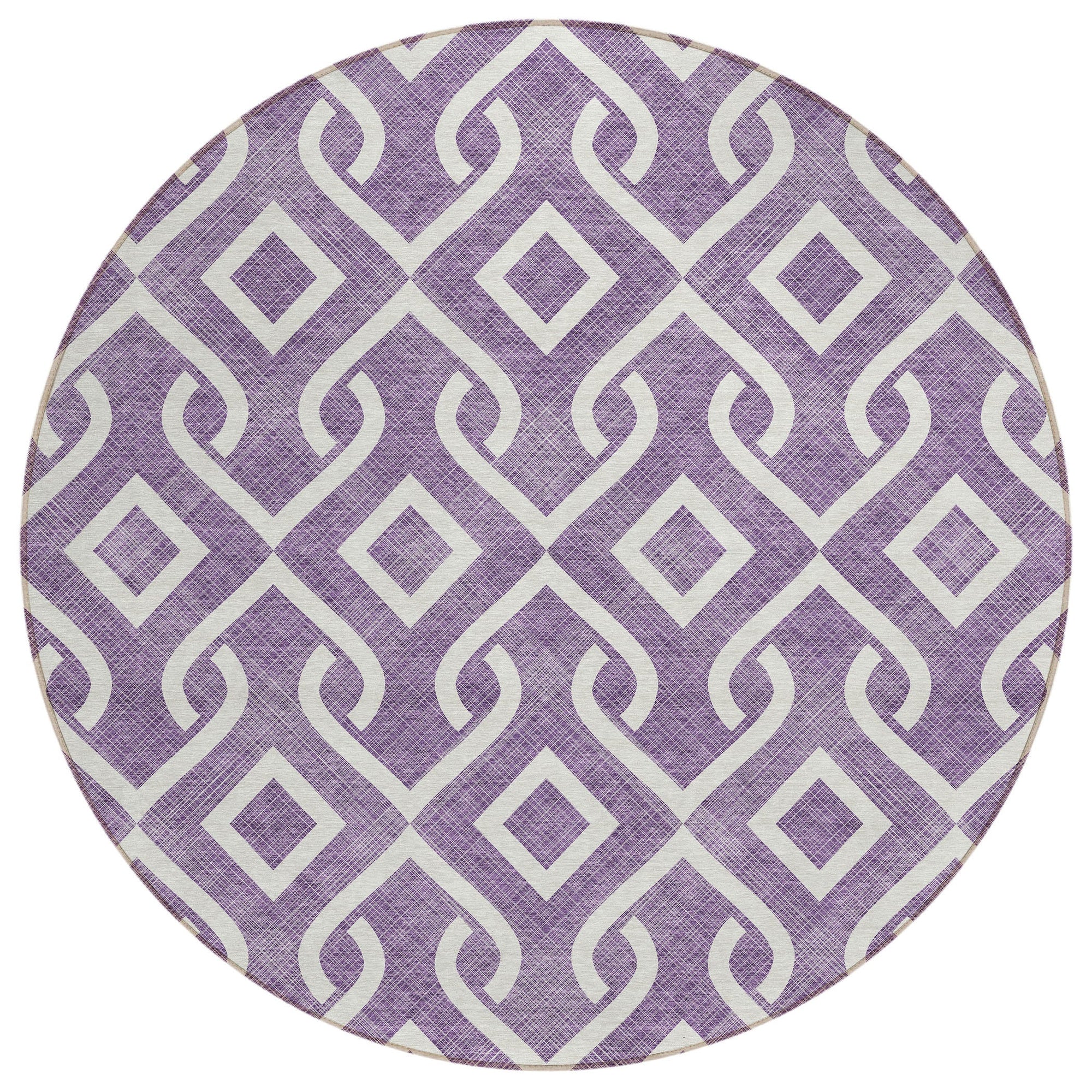 Addison Rugs Offset Stripes Purple Washable Indoor-Outdoor Rug