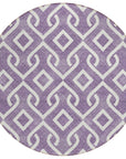 Addison Rugs Offset Stripes Purple Washable Indoor-Outdoor Rug
