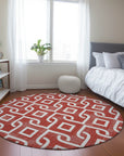Addison Rugs Offset Stripes Red Washable Indoor-Outdoor Rug