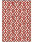 Addison Rugs Offset Stripes Red Washable Indoor-Outdoor Rug