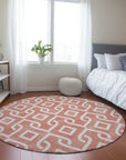 Addison Rugs Offset Stripes Salmon Washable Indoor-Outdoor Rug