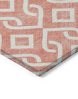 Addison Rugs Offset Stripes Salmon Washable Indoor-Outdoor Rug