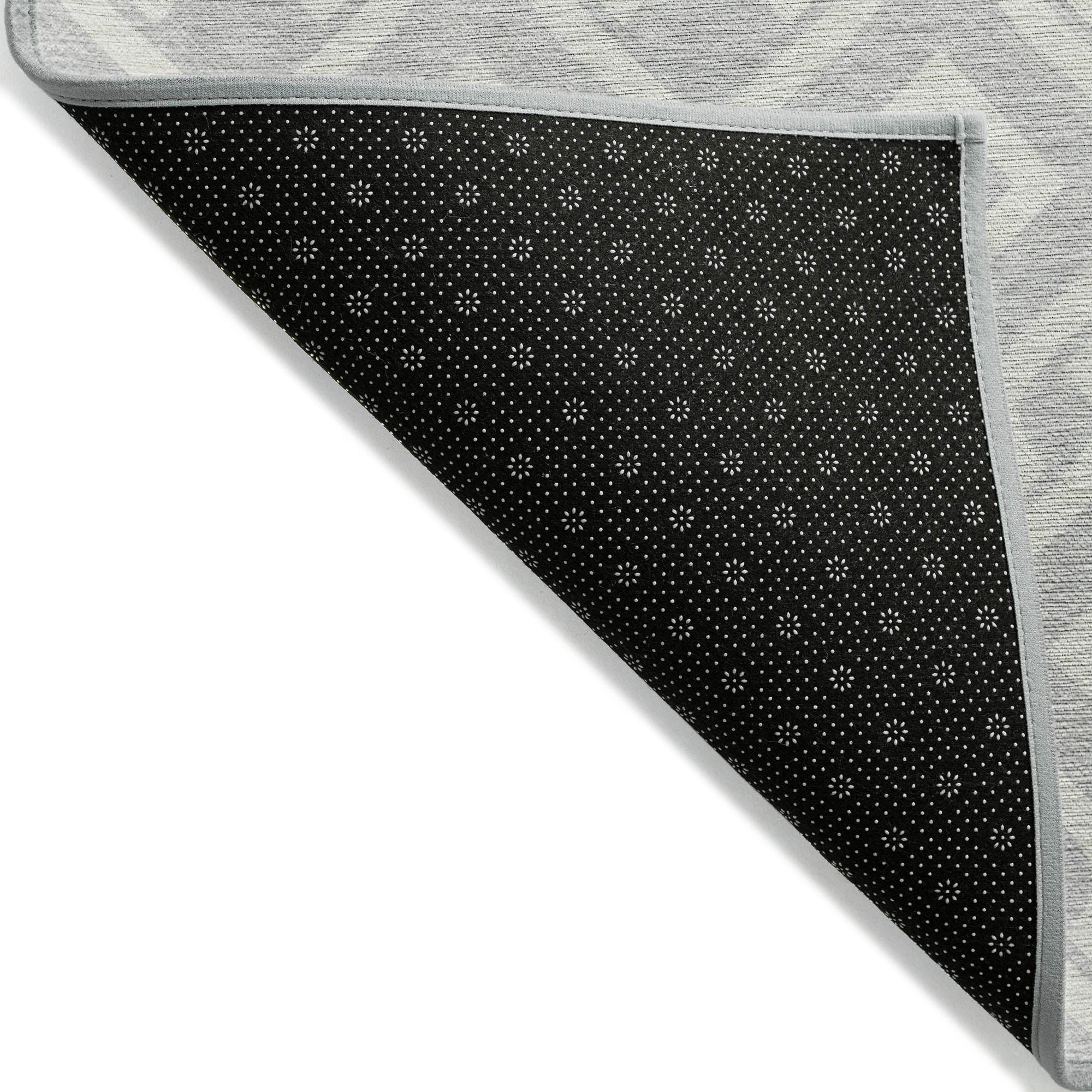 Addison Rugs Offset Stripes Silver Washable Indoor-Outdoor Rug