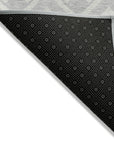 Addison Rugs Offset Stripes Silver Washable Indoor-Outdoor Rug