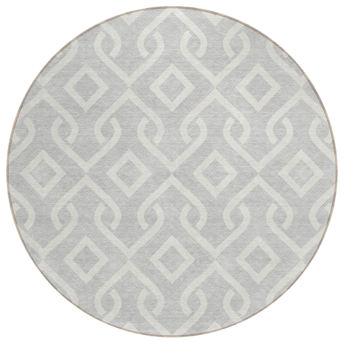 Addison Rugs Offset Stripes Silver Washable Indoor-Outdoor Rug