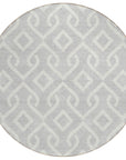Addison Rugs Offset Stripes Silver Washable Indoor-Outdoor Rug