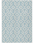 Addison Rugs Offset Stripes Sky Washable Indoor-Outdoor Rug