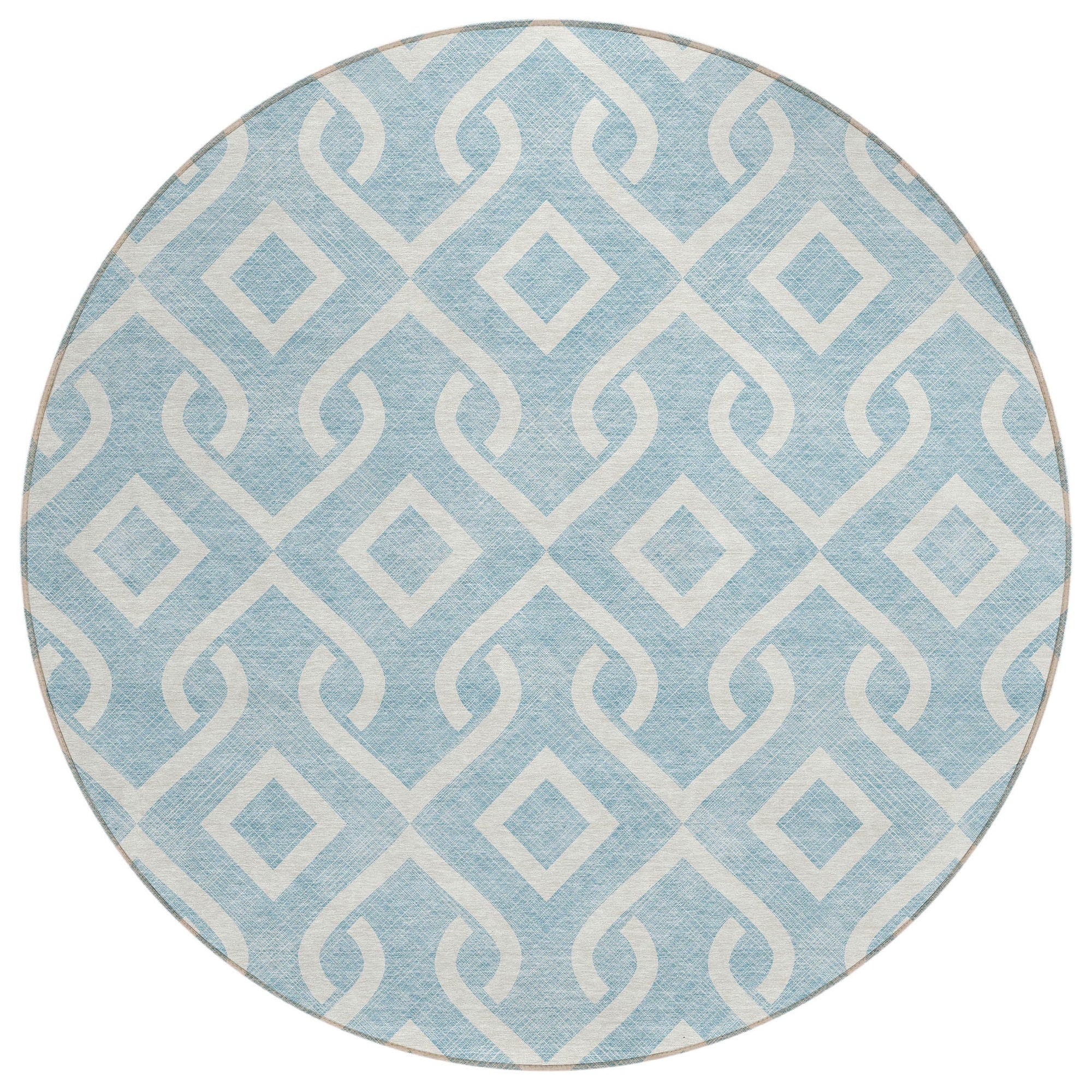 Addison Rugs Offset Stripes Sky Washable Indoor-Outdoor Rug