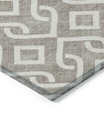 Addison Rugs Offset Stripes Taupe Washable Indoor-Outdoor Rug