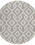 Addison Rugs Offset Stripes Taupe Washable Indoor-Outdoor Rug