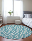 Addison Rugs Offset Stripes Teal Washable Indoor-Outdoor Rug