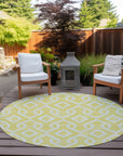 Addison Rugs Offset Stripes Yellow Washable Indoor-Outdoor Rug