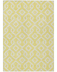 Addison Rugs Offset Stripes Yellow Washable Indoor-Outdoor Rug