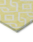 Addison Rugs Offset Stripes Yellow Washable Indoor-Outdoor Rug