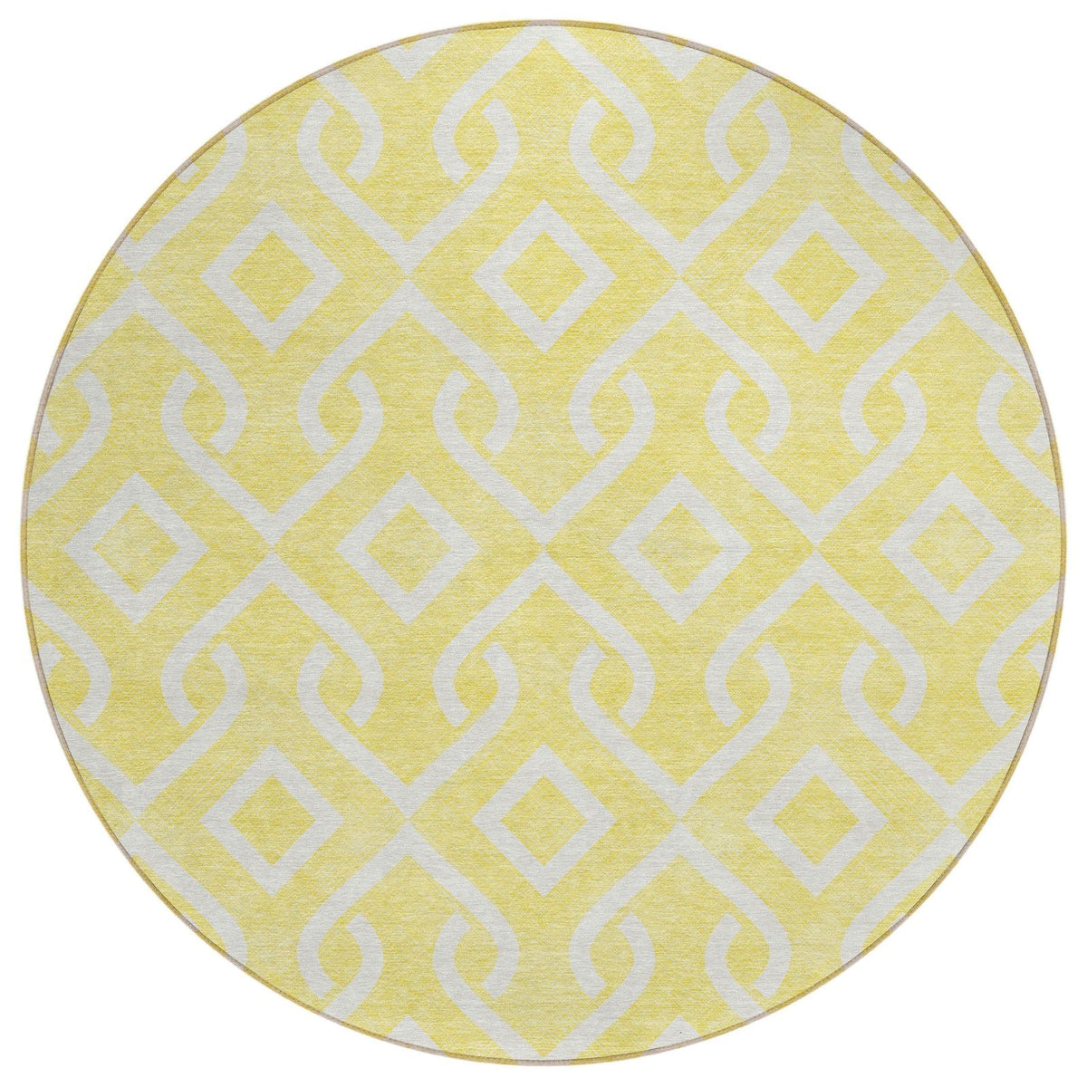Addison Rugs Offset Stripes Yellow Washable Indoor-Outdoor Rug