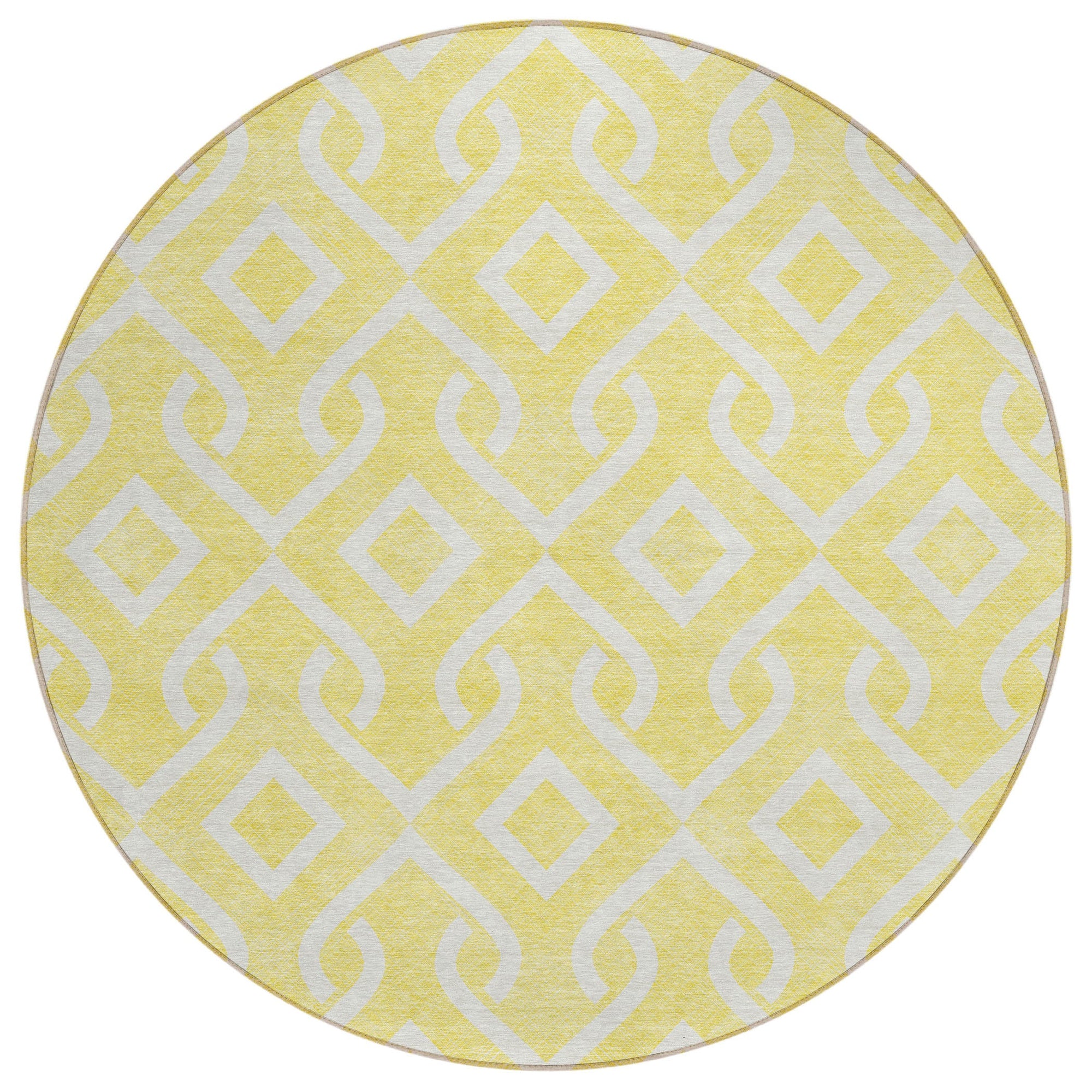 Addison Rugs Offset Stripes Yellow Washable Indoor-Outdoor Rug