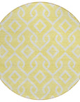 Addison Rugs Offset Stripes Yellow Washable Indoor-Outdoor Rug