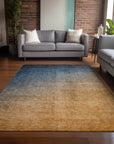 Addison Rugs Ombre Blue Washable Indoor-Outdoor Rug