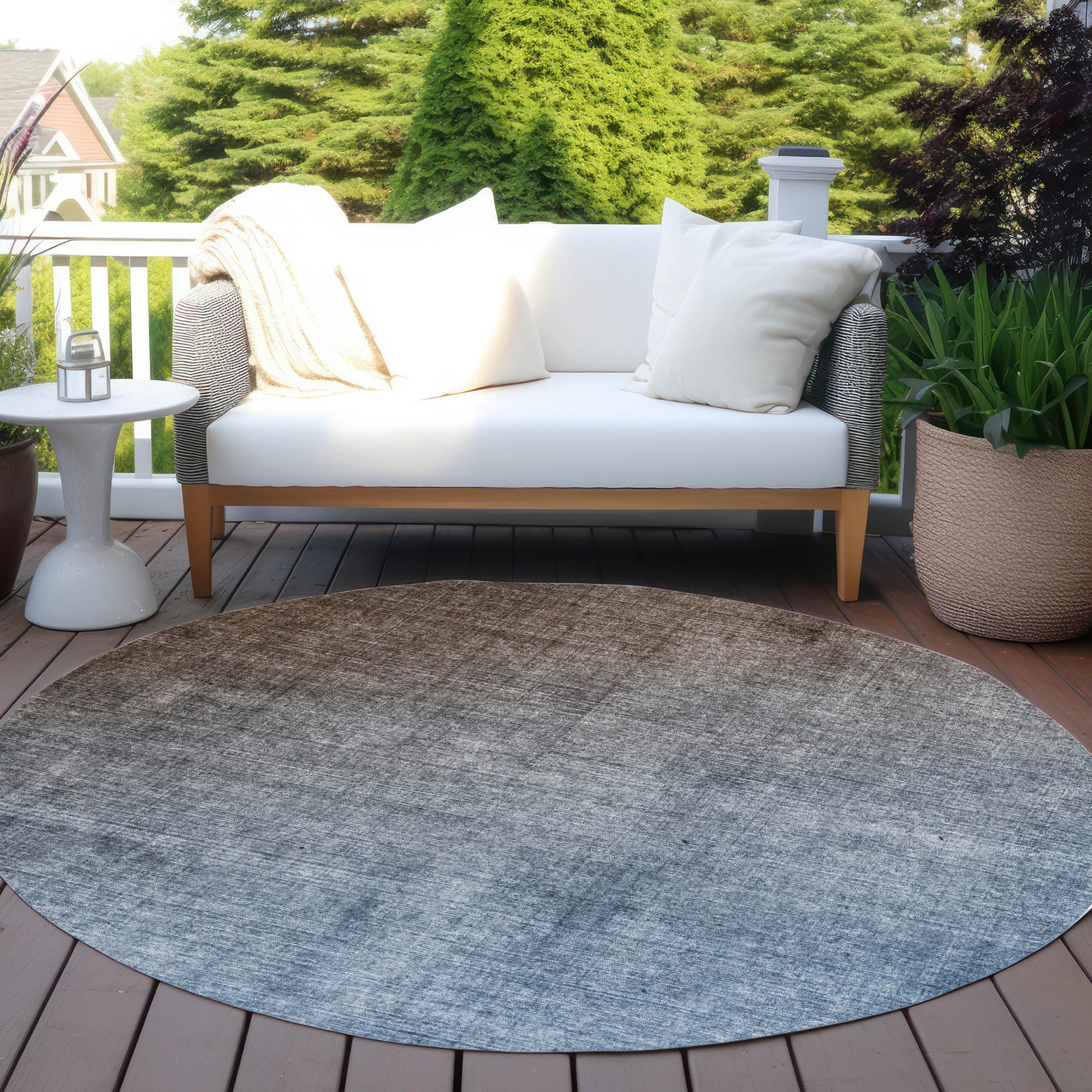 Addison Rugs Ombre Brown Washable Indoor-Outdoor Rug
