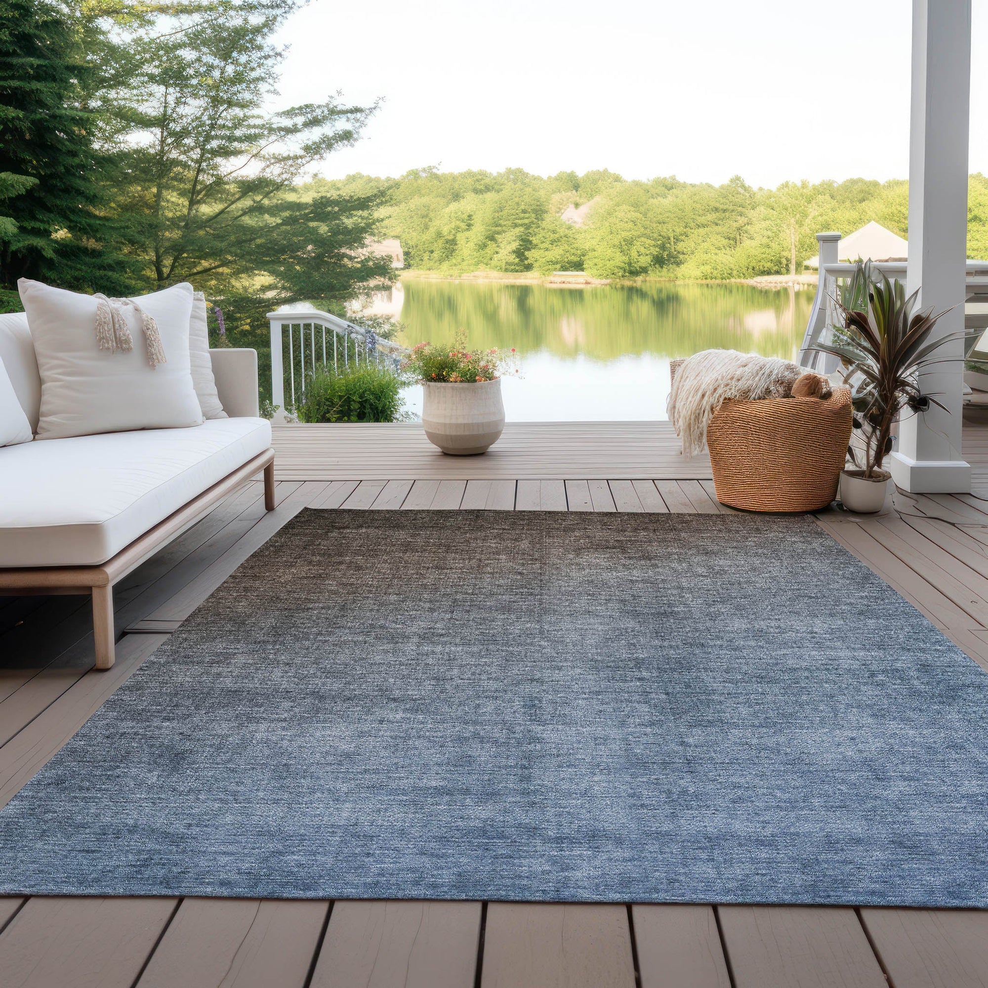 Addison Rugs Ombre Brown Washable Indoor-Outdoor Rug