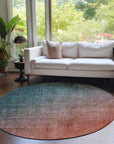 Addison Rugs Ombre Teal Washable Indoor-Outdoor Rug