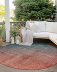 Addison Rugs Ombre Teal Washable Indoor-Outdoor Rug