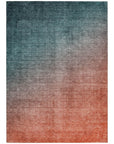 Addison Rugs Ombre Teal Washable Indoor-Outdoor Rug