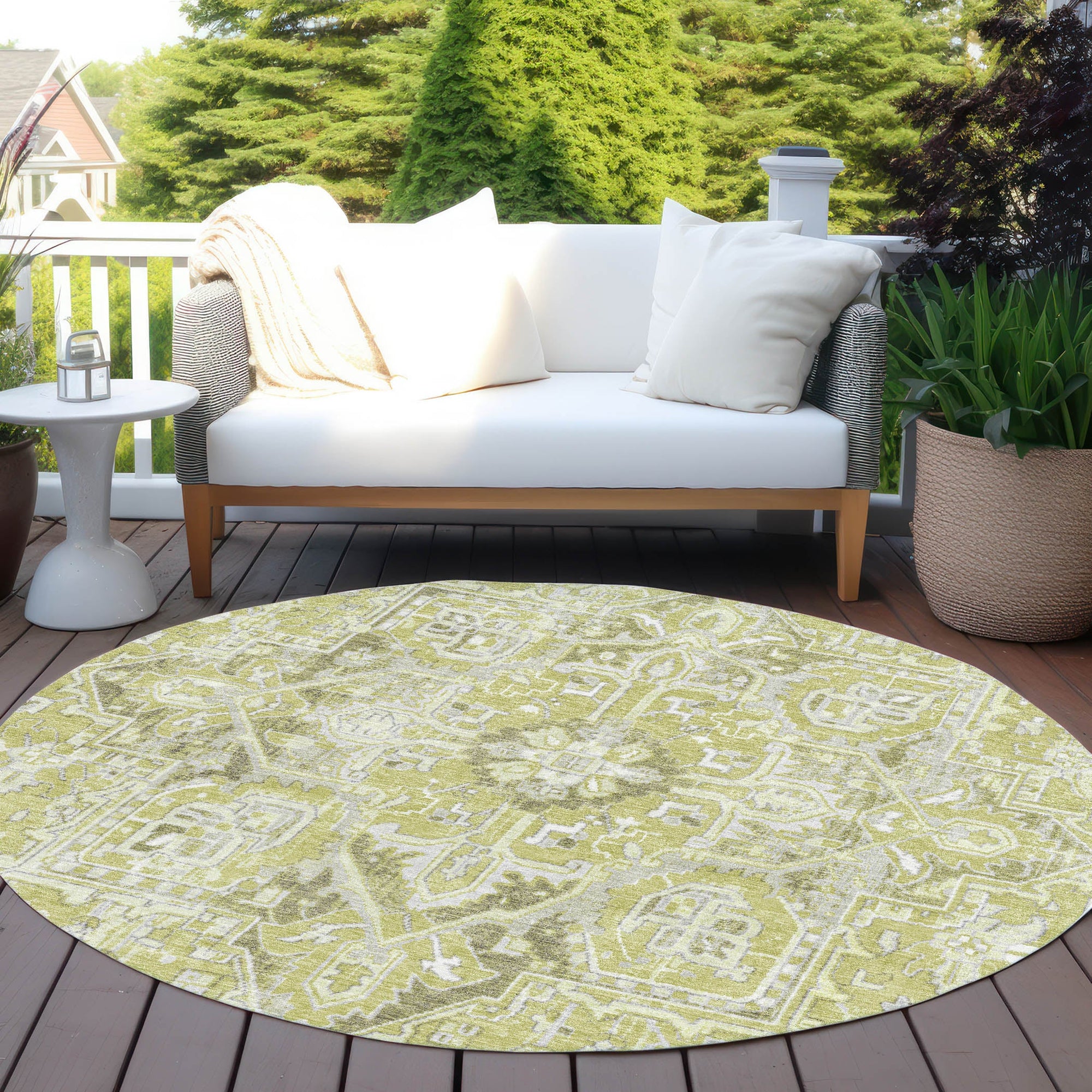 Addison Rugs Oriental Aloe Washable Indoor-Outdoor Rug