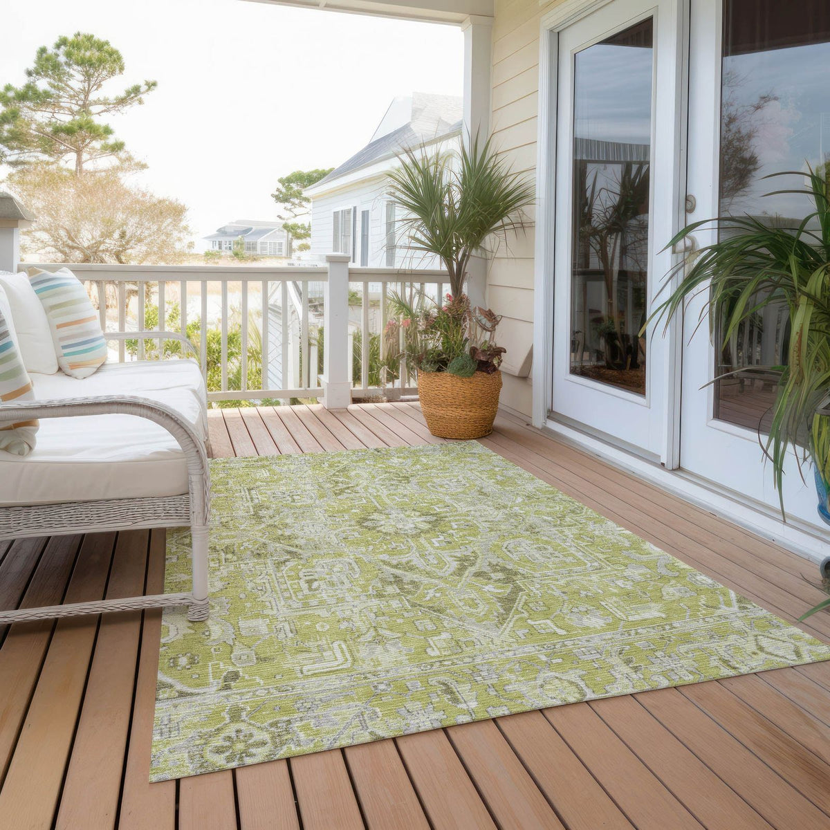Addison Rugs Oriental Aloe Washable Indoor-Outdoor Rug