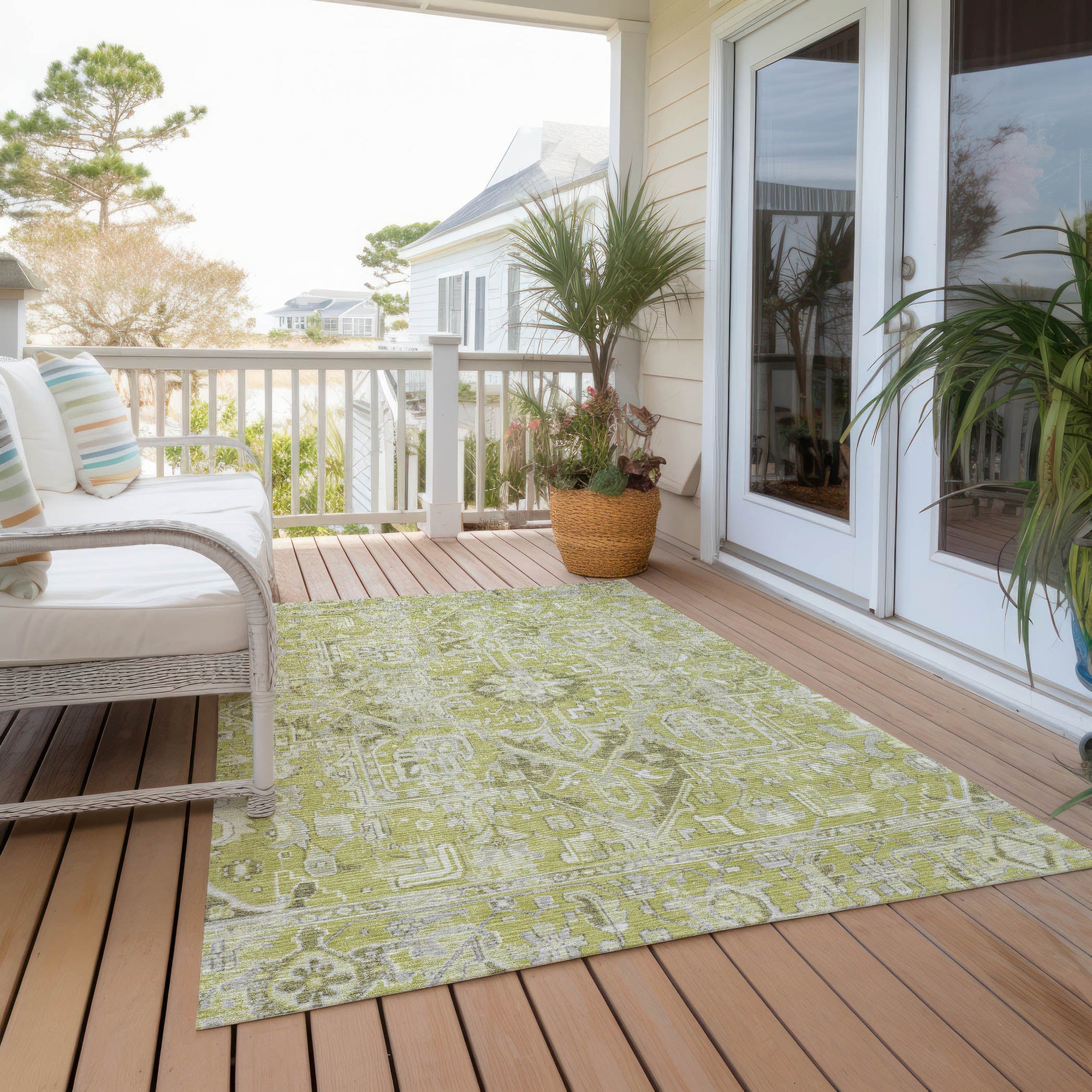 Addison Rugs Oriental Aloe Washable Indoor-Outdoor Rug