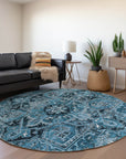 Addison Rugs Oriental Blue Washable Indoor-Outdoor Rug