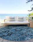 Addison Rugs Oriental Blue Washable Indoor-Outdoor Rug