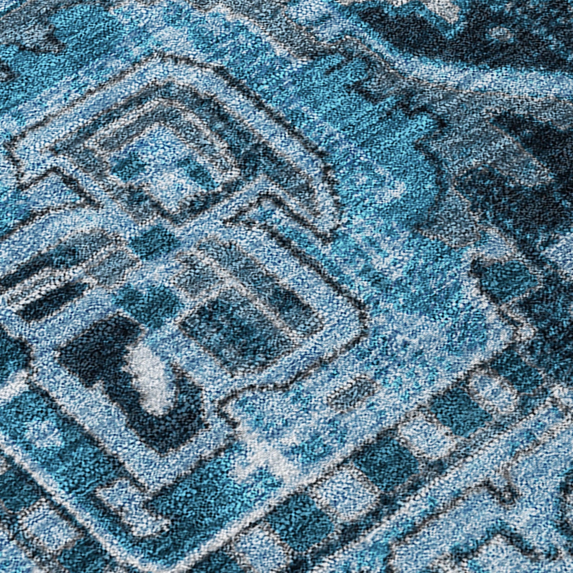 Addison Rugs Oriental Blue Washable Indoor-Outdoor Rug