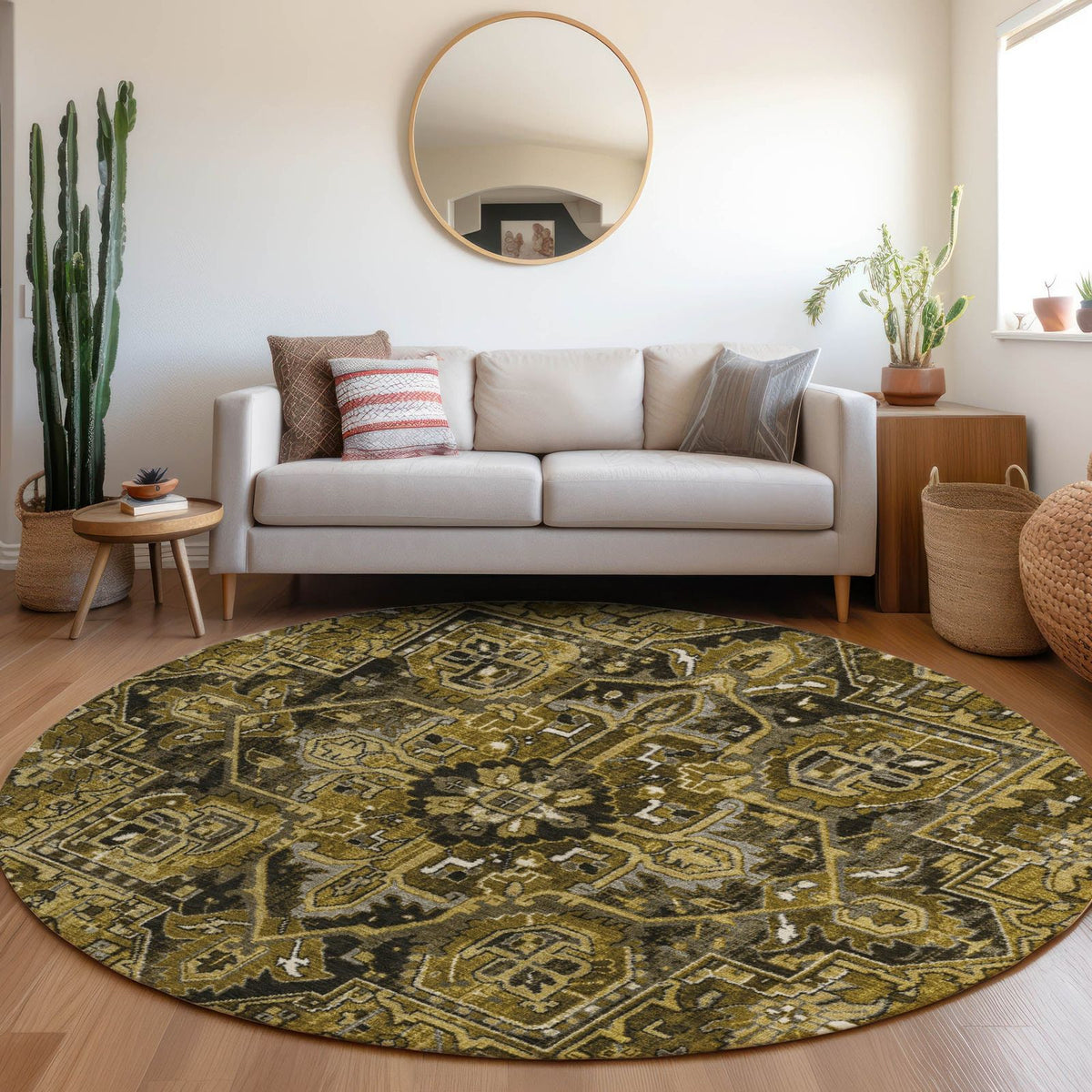 Addison Rugs Oriental Brown Washable Indoor-Outdoor Rug