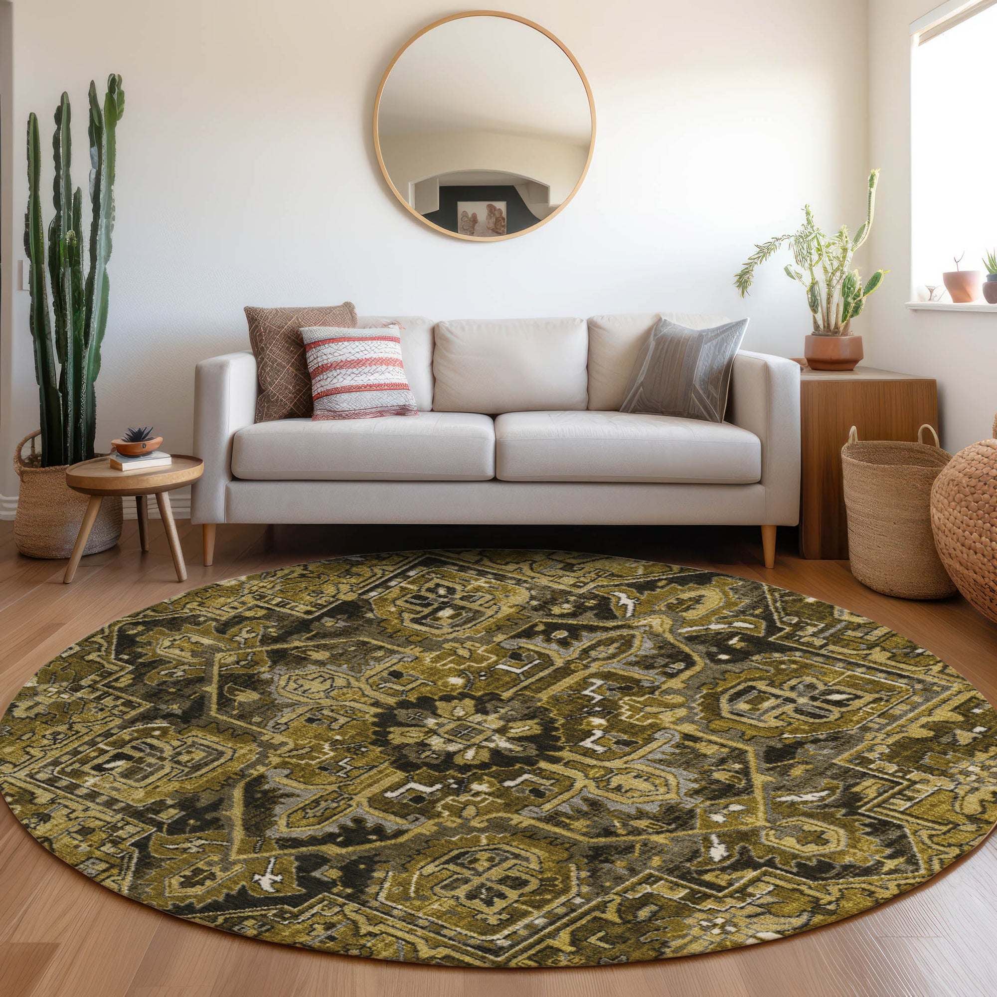 Addison Rugs Oriental Brown Washable Indoor-Outdoor Rug