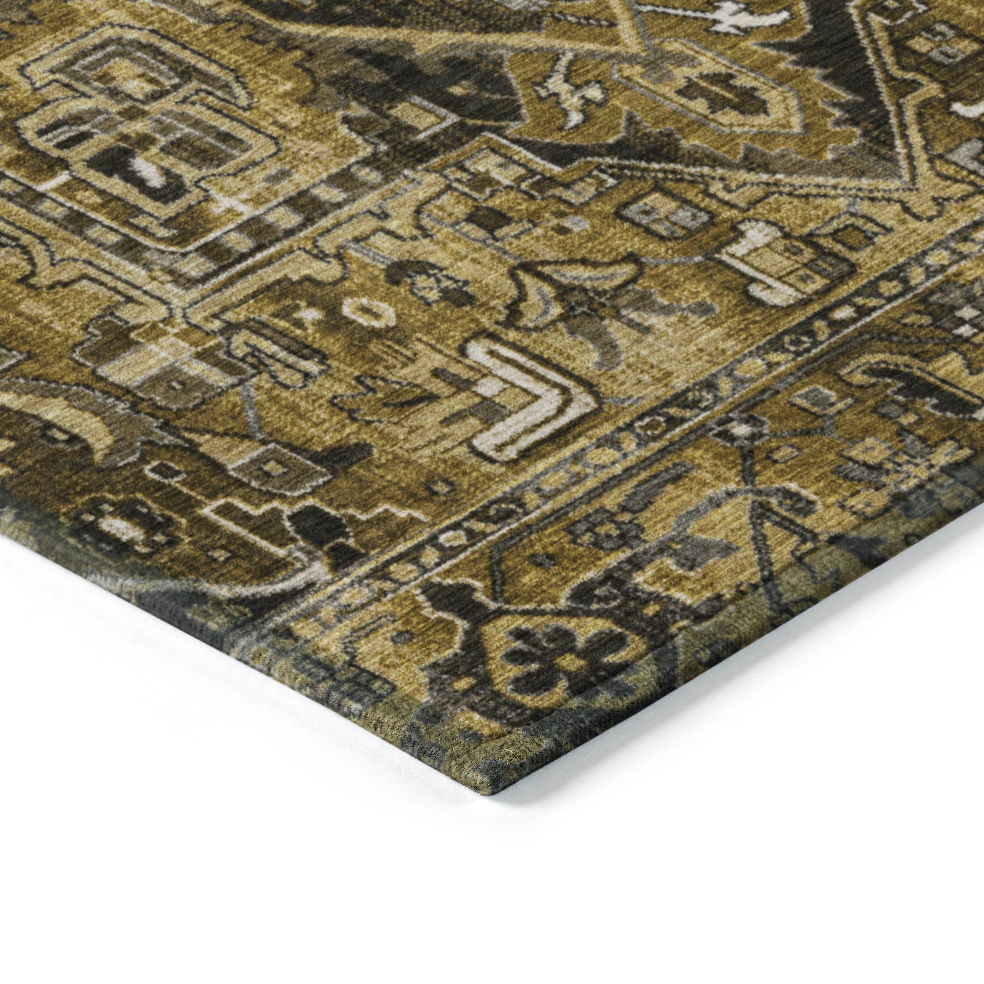 Addison Rugs Oriental Brown Washable Indoor-Outdoor Rug