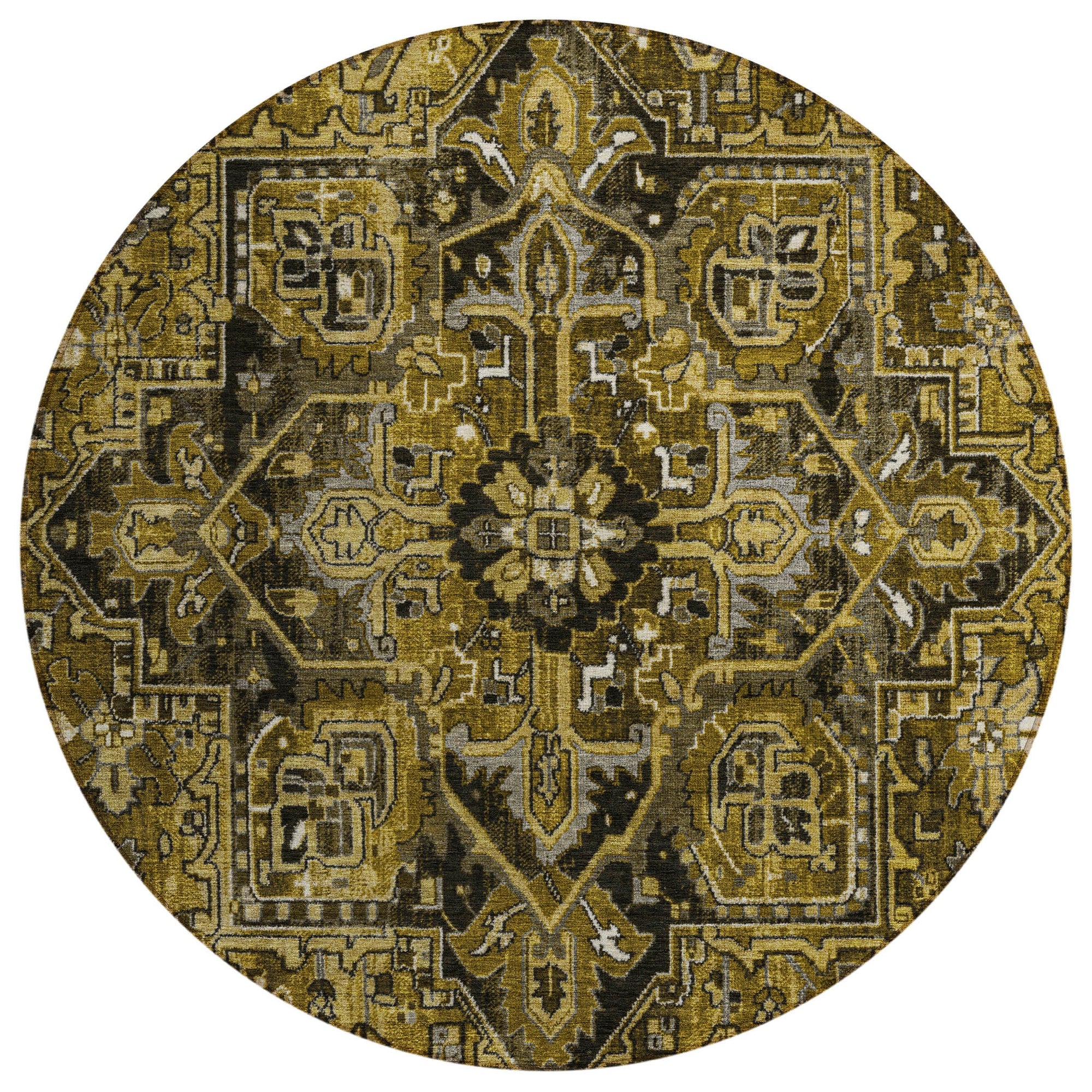 Addison Rugs Oriental Brown Washable Indoor-Outdoor Rug