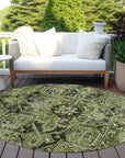 Addison Rugs Oriental Green Washable Indoor-Outdoor Rug