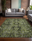 Addison Rugs Oriental Green Washable Indoor-Outdoor Rug