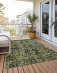 Addison Rugs Oriental Green Washable Indoor-Outdoor Rug