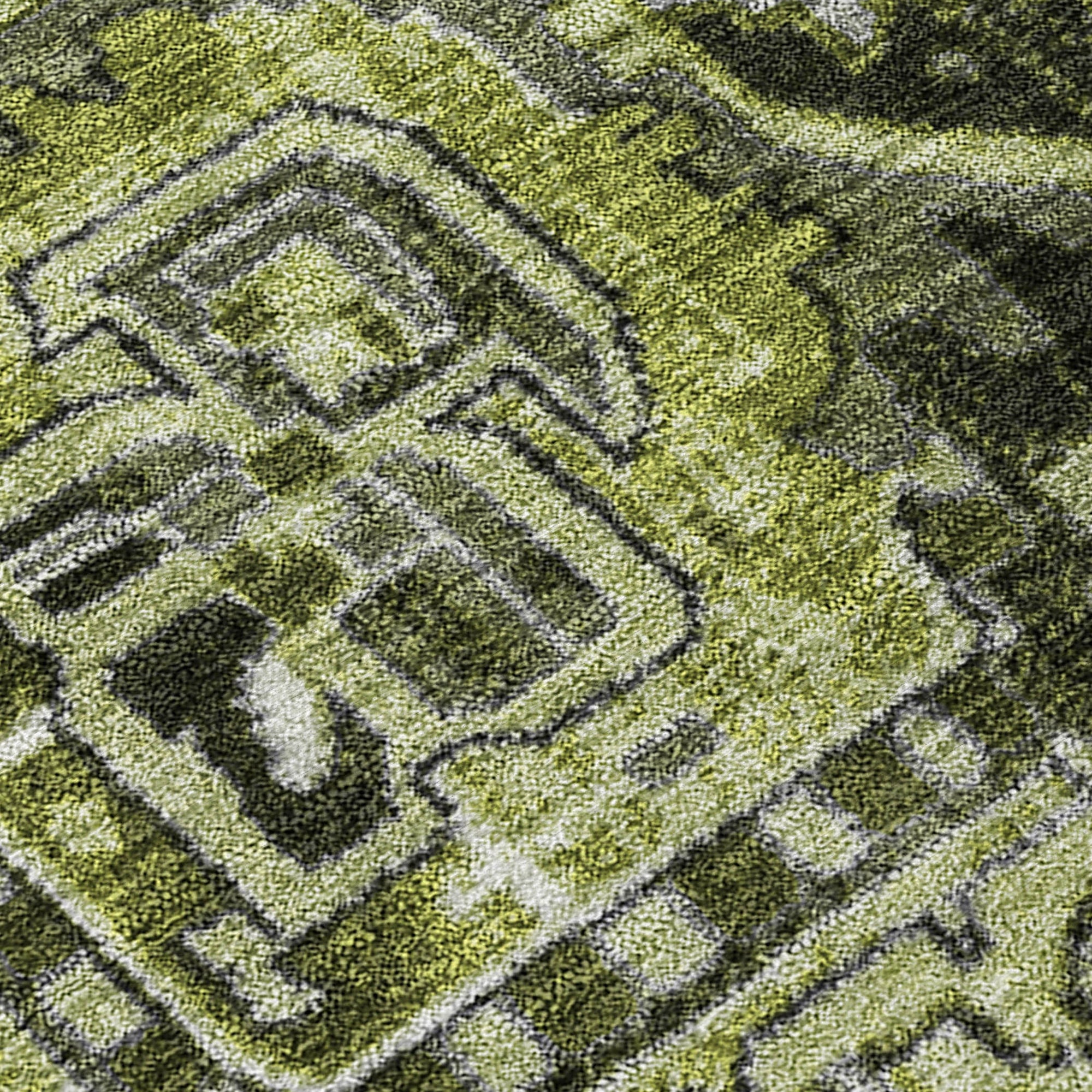 Addison Rugs Oriental Green Washable Indoor-Outdoor Rug