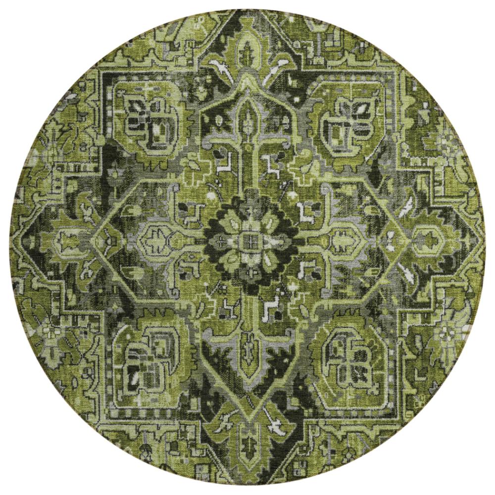 Addison Rugs Oriental Green Washable Indoor-Outdoor Rug