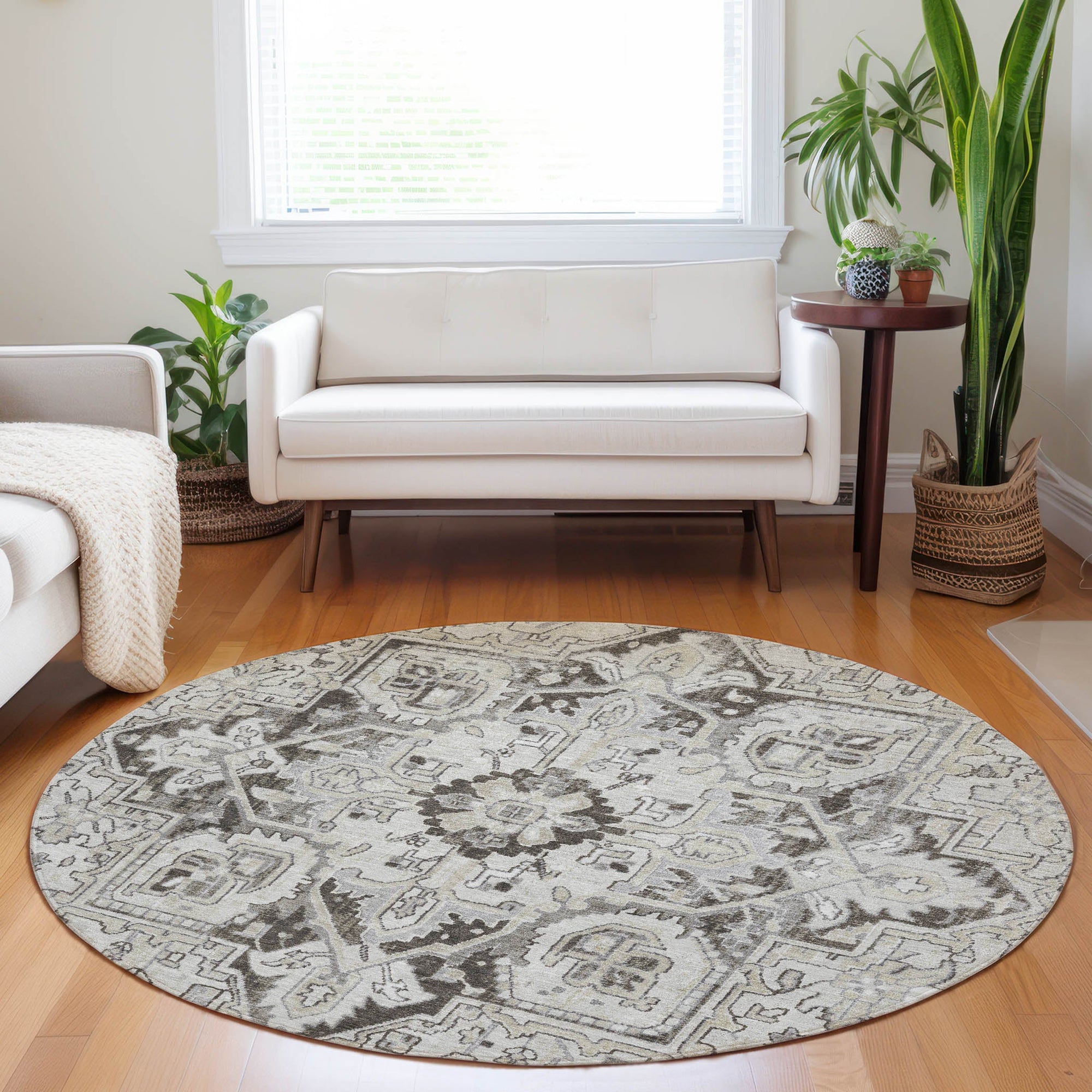 Addison Rugs Oriental Ivory Washable Indoor-Outdoor Rug